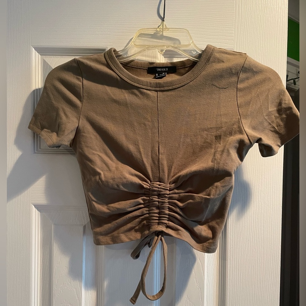 Forever 21 brown/green crop top size XS